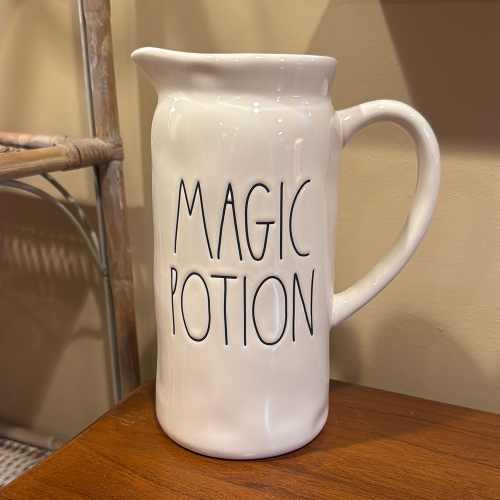 Rae Dunn Magic Potion White Ceramic Pitcher‎